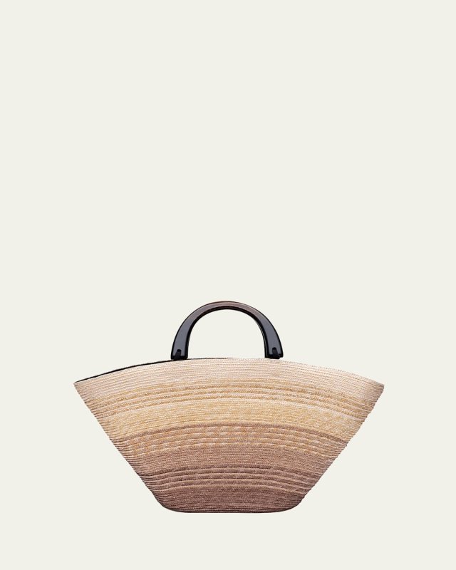 Carlotta Ombre Straw Beach Tote Bag